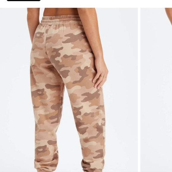 Fabletics Teddy Large Camo Tan Latte XS Sweatsuit Set Pants and Hoodie - Picture 10 of 10